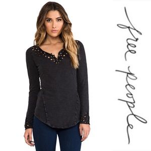 Free People Acid Wash Luna Top